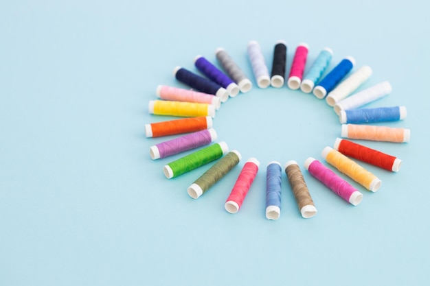 assorted embroidery threads