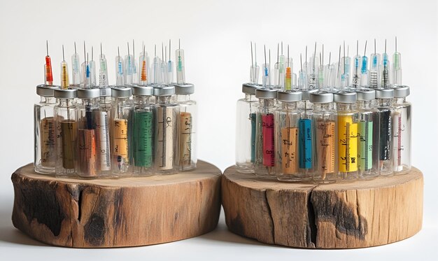 three embroidery kits on table